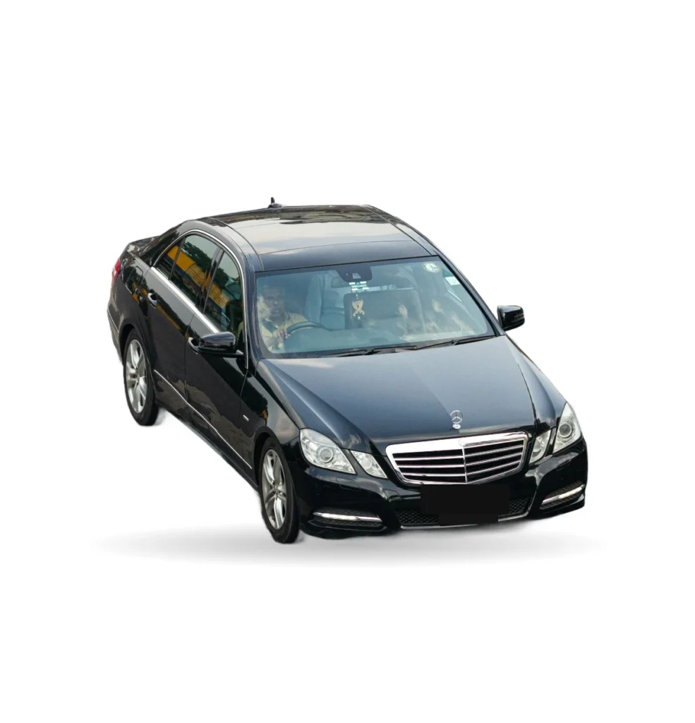 Black Mercedes-Benz E-Class sedan